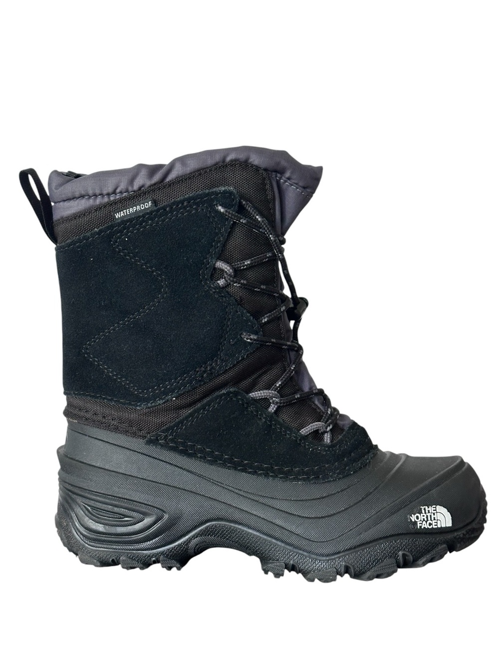 The North Face Youth Alpenglow V Waterproof Black Winter Snow Boots Boy's Size 1